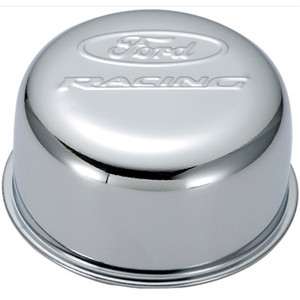 Ford Racing Logo Air Breather Cap: Twist Type Chrome (302-200)