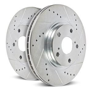 Power Stop 23-24 Ford F-250 Super Duty Rear Right Drilled & Slotted Rotor