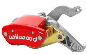 Wilwood Caliper-MC4 Mechanical-L/H - Red w/ Logo 1.19in Piston .81in Disc