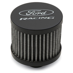 Ford Racing Breather-Black Crinkle Finish-Unshielded (302-234)