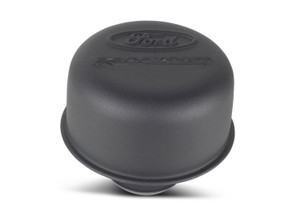 Ford Racing Logo Air Breather Cap: Push-On - Black Crinkle Finish (302-216)