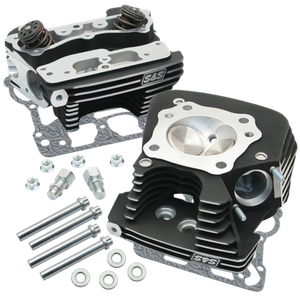S&S Cycle 08-16 Touring Super Stock 89cc Cylinder Head Kit - Wrinkle Black