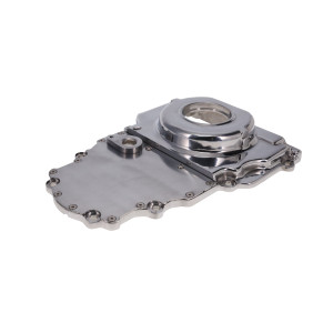 GM LS2/LS3 Polished Aluminum Two-piece Timing Cover w/ Cam Sensor Provision