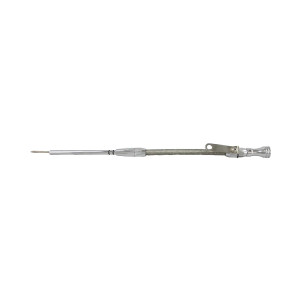 Chevy Small Block 1980-1985 Braided Stainless Steel Engine Oil Dipstick - Chrome
