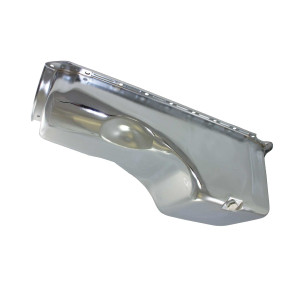Chevy Big Block 2-Piece Rear Main Seal Steel Oil Pan - Chrome