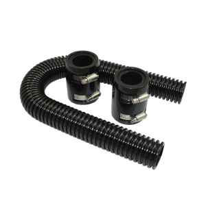 Black Stainless Steel Flexible Radiator Hose Kit - 48 Inches