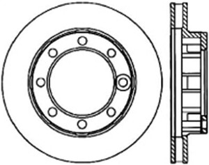 StopTech 71-86 Chevrolet K20 Suburban Cryo Slotted Front Left Sport Brake Rotor
