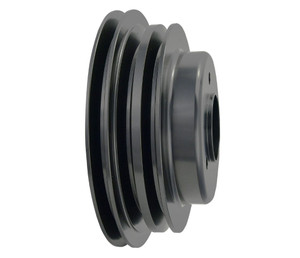 Chevy Big Block Long Water Pump Triple-Groove Aluminum Crankshaft Pulley - Black