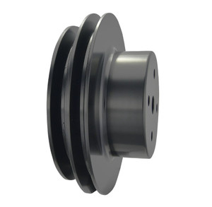 Chevy Big Block Double-Groove Aluminum Long Water Pump Pulley - Black