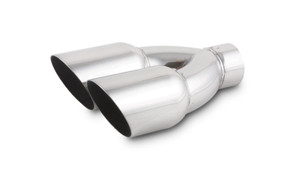 Vibrant Dual 3.5in Round SS Exhaust Tip (Single Wall Angle Cut)