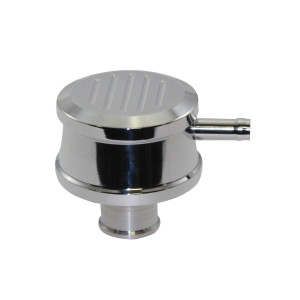 Polished Aluminum Round Ball Milled Push-In Breather with PCV Valve