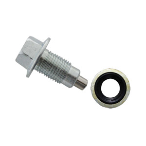 Magnetic Oil Pan Drain Plug with Rubber & Steel Washer