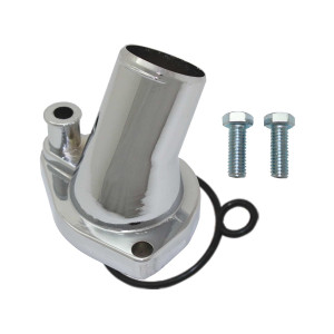 Ford Small Block V8 Chrome Zinc 45° O-Ring Style Water Neck
