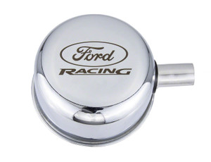 Chrome Breather Cap With Ford Racing Logo (M-6766-FRVCH)