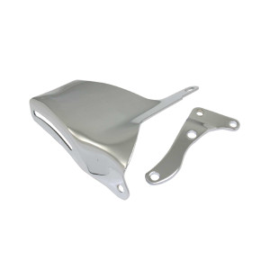 Chevy Small Block 1969-75 Long Water Pump Steel Passenger Side Alternator Bracket Set - Chrome