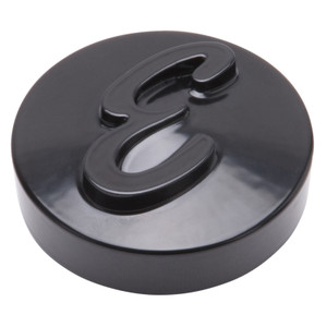 Edelbrock E Logo Black Anodized Nut for Pro-Flo Universal 14in Round Air Cleaners