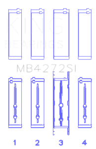King Engine Bearings Holden Alloytec 175/190 (Size +.026mm) Main Bearing Set