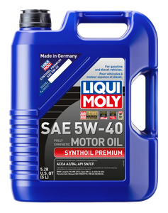 LIQUI MOLY 5L Synthoil Premium Motor Oil SAE 5W40
