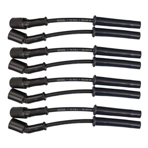 Moroso GM LS 5.7L/6.0L/6.2L/7.0L Ultra 350 8mm Multi-Angle Boot Ignition Spark Plug Wire Set - Black