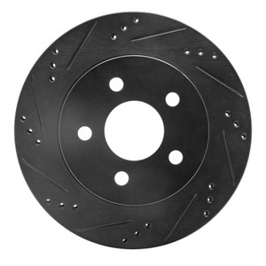 R1 1993-1997 Chevrolet Camaro Rear Left Drilled & Slotted Black Brake Rotor