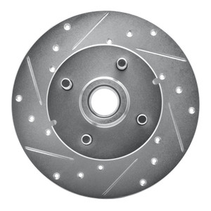 R1 1978-1987 Chevrolet CHEVETTE Front Left Drilled & Slotted Silver Brake Rotor