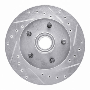 R1 1983-1997 Ford AEROSTAR Front Right Drilled & Slotted Silver Brake Rotor