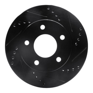R1 83-96 Buick LeSabre Front Right Drilled & Slotted Black Brake Rotor