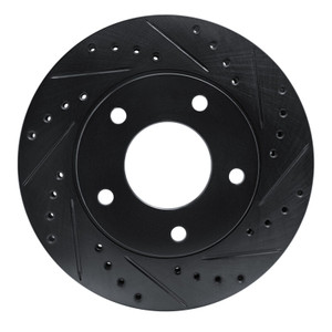 R1 69-78 Cadillac Eldorado Rear/Front Right Drilled & Slotted Black Brake Rotor
