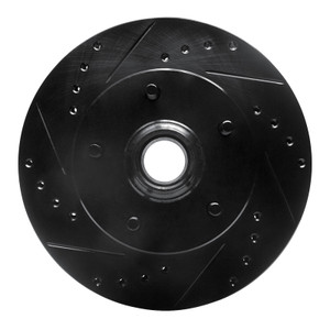R1 67-74 Buick Gran Sport Front Left Drilled & Slotted Black Brake Rotor