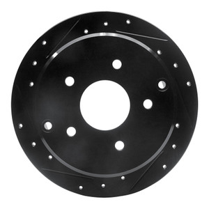 R1 04-04 Pontiac GTO Rear Left Drilled & Slotted Black Brake Rotor