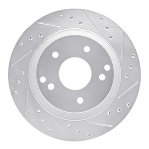 R1 88-96 Chevrolet Corvette Rear Right Drilled & Slotted Silver Brake Rotor