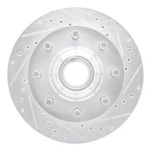 R1 71-95 Chevrolet G30 Front Right Drilled & Slotted Silver Brake Rotor