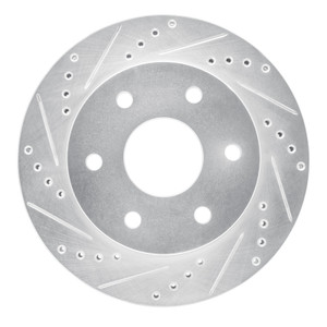 R1 99-08 Cadillac Escalade ESV Front Left Drilled & Slotted Silver Brake Rotor