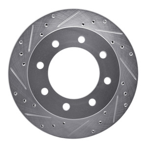 R1 99-20 Chevrolet Express 3500 Rear Left Drilled & Slotted Silver Brake Rotor
