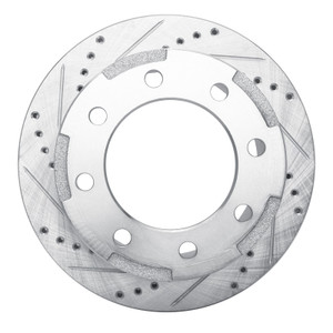 R1 01-10 Chevrolet Express 3500 Rear Left Drilled & Slotted Silver Brake Rotor
