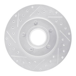 R1 95-97 Ford Ranger (USA/Canada) Front Left Drilled & Slotted Silver Brake Rotor
