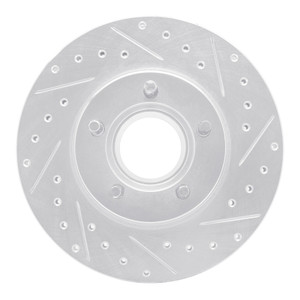 R1 95-97 Ford Ranger (USA/Canada) Front Right Drilled & Slotted Silver Brake Rotor
