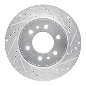 R1 09-09 Ford F-150 RWD Front Right Drilled & Slotted Silver Brake Rotor