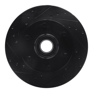 R1 88-96 Chevrolet C2500 Front Left Drilled & Slotted Black Brake Rotor