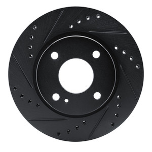 R1 11-19 Ford Figo (Mexico) Front Left Drilled & Slotted Black Brake Rotor