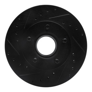R1 83-92 Ford Ranger (USA/Canada) Front Left Drilled & Slotted Black Brake Rotor