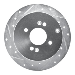 R1 06-12 Dodge Attitude (Mexico) Rear Left Drilled & Slotted Silver Brake Rotor