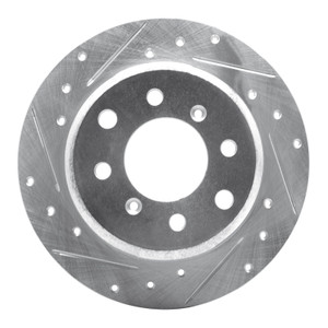 R1 64-94 Alfa Romeo Giulia Sprint Rear Left Drilled & Slotted Silver Brake Rotor
