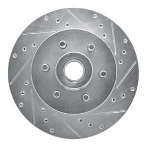 R1 93-96 Dodge DAKOTA RWD Front Right Drilled & Slotted Silver Brake Rotor