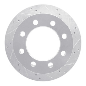 R1 00-02 Dodge Ram 4000 (Mexico) Rear Right Drilled & Slotted Silver Brake Rotor