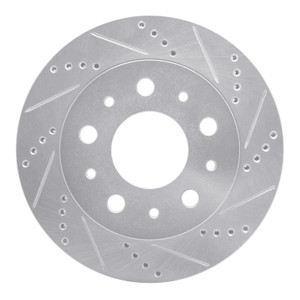 R1 14-21 Ram Promaster 2500 Rear Right Drilled & Slotted Silver Brake Rotor