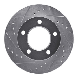 R1 76-86 Jeep Scrambler Front Left Drilled & Slotted Silver Brake Rotor