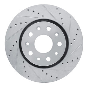 R1 18-25 Jeep Gladiator Front Right Drilled & Slotted Silver Brake Rotor