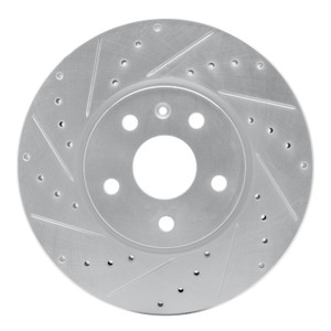 R1 10-25 Buick ALLURE Front Left Drilled & Slotted Silver Brake Rotor