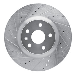 R1 13-19 Buick Regal Front Left Drilled & Slotted Silver Brake Rotor